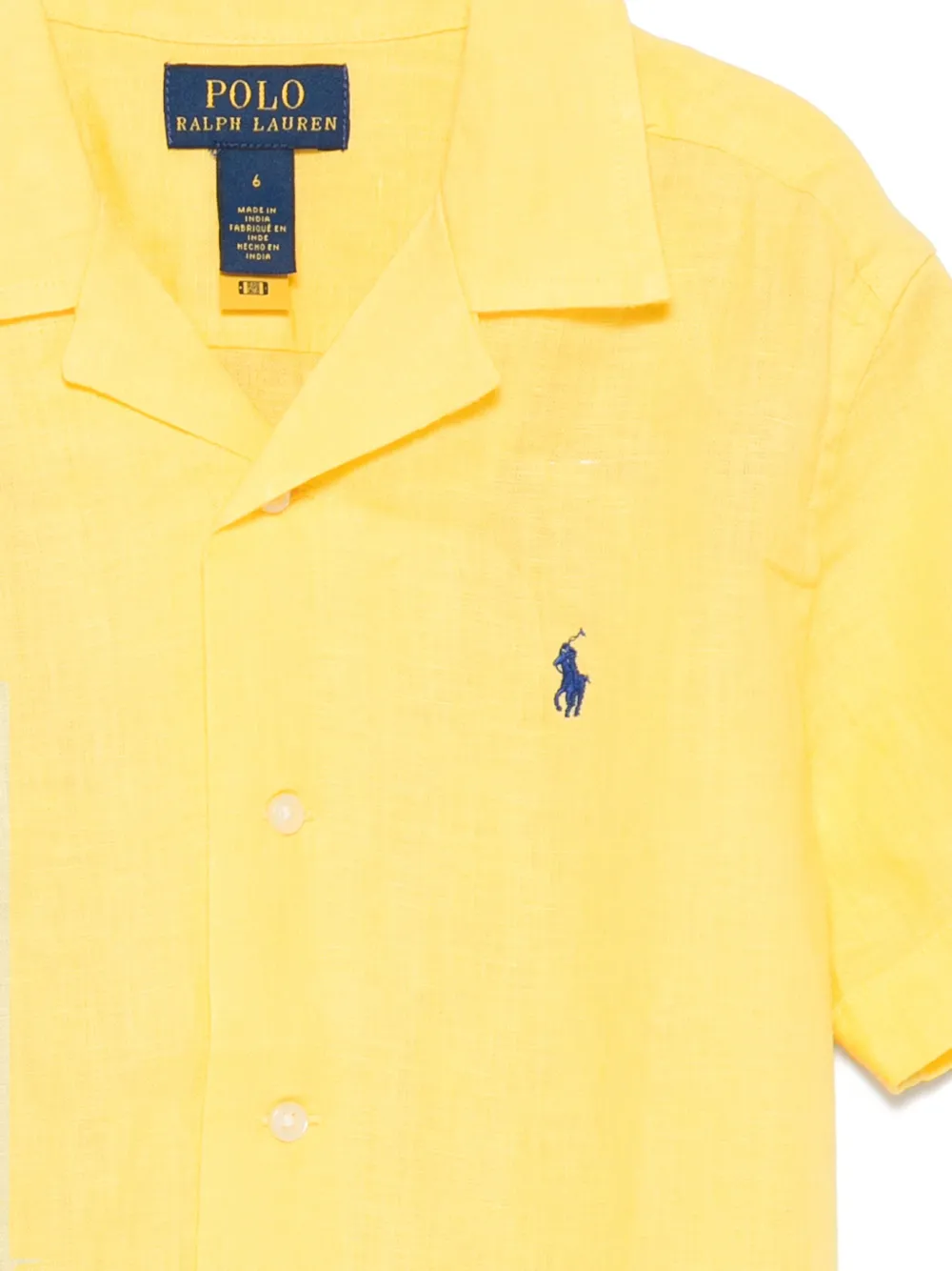 POLO RALPH LAUREN KIDS Shirt met borduurwerk Geel