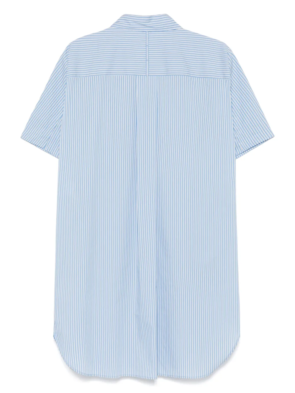 Closed Popeline mini-jurk - Blauw
