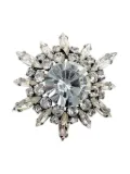 Jennifer Gibson Jewellery 1930s Paste Starburst brooch - Silver