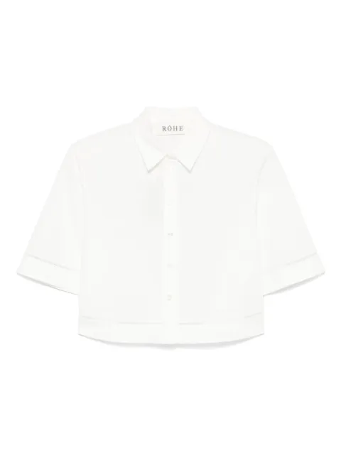 Róhe camisa de popelina con escalera bordada