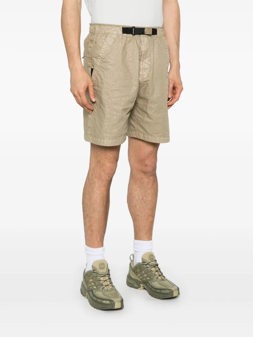 Stone Island Seersucker shorts Beige