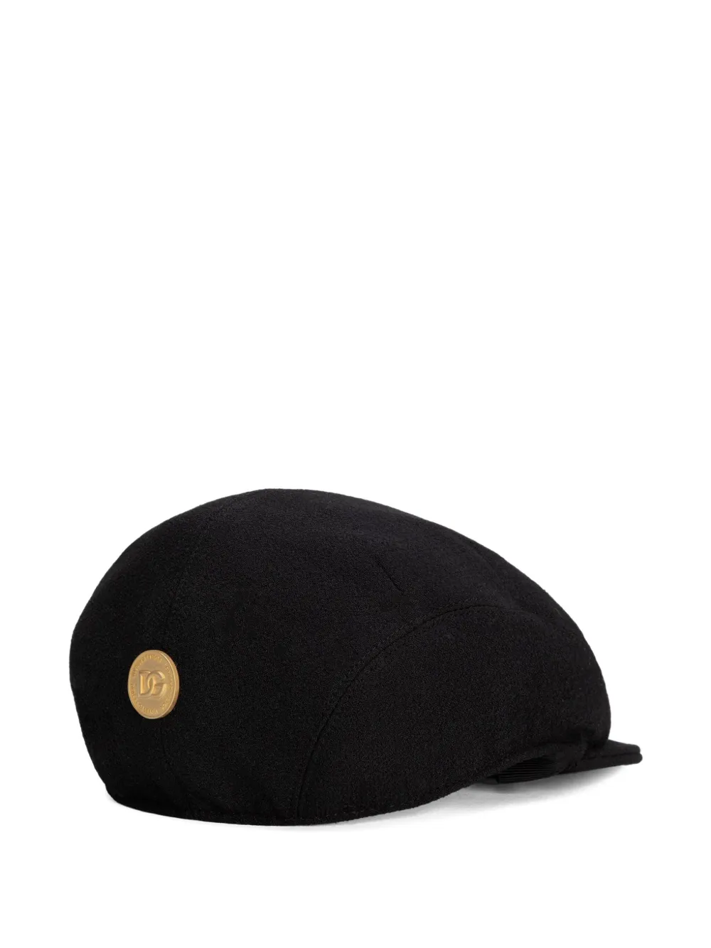 Dolce & Gabbana logo-plaque flat-top cap Zwart