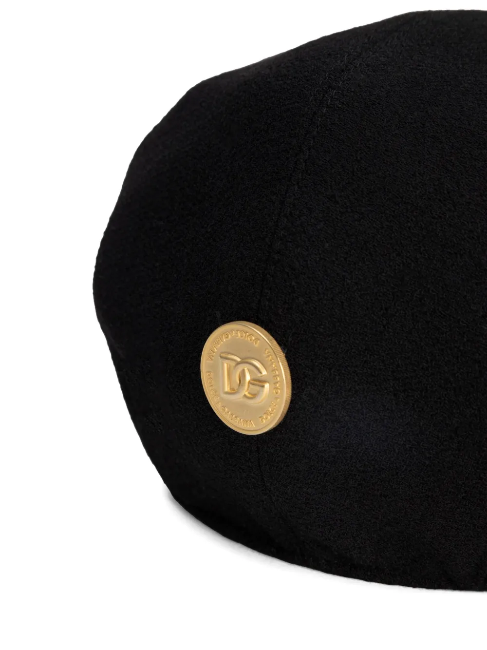 Dolce & Gabbana logo-plaque flat-top cap Zwart