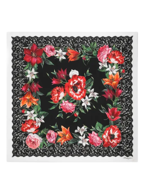 Dolce & Gabbana Schal mit Blumen-Print