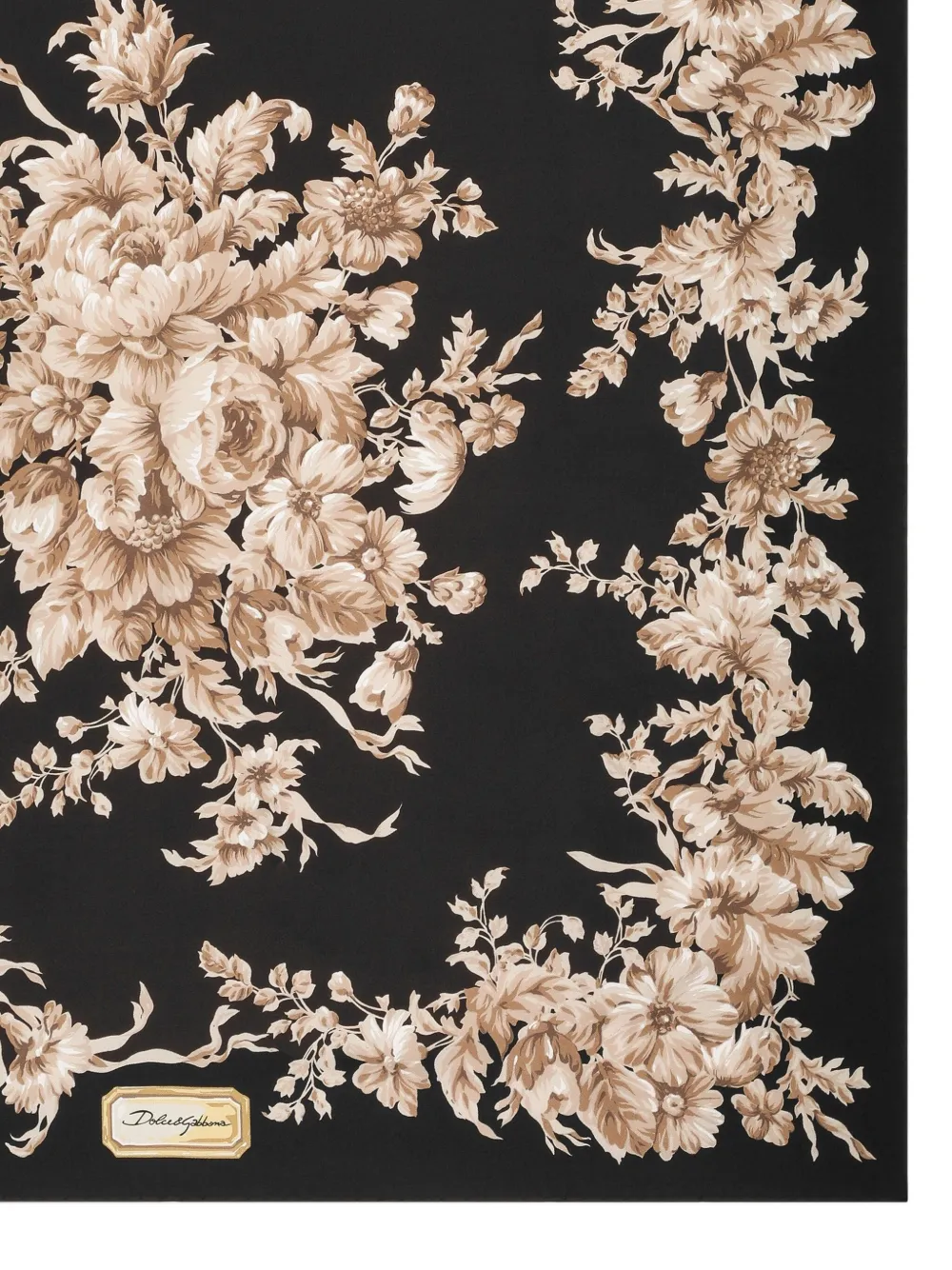 Dolce & Gabbana Sjaal met bloemenprint Zwart