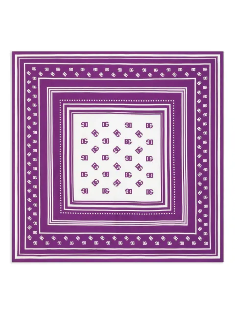 Dolce & Gabbana foulard en soie à imprimé graphique