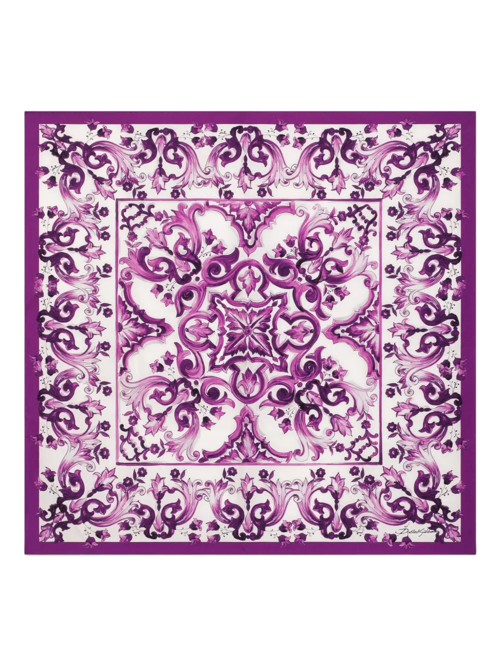 Dolce & Gabbana Sjaal met Majolica-print Paars
