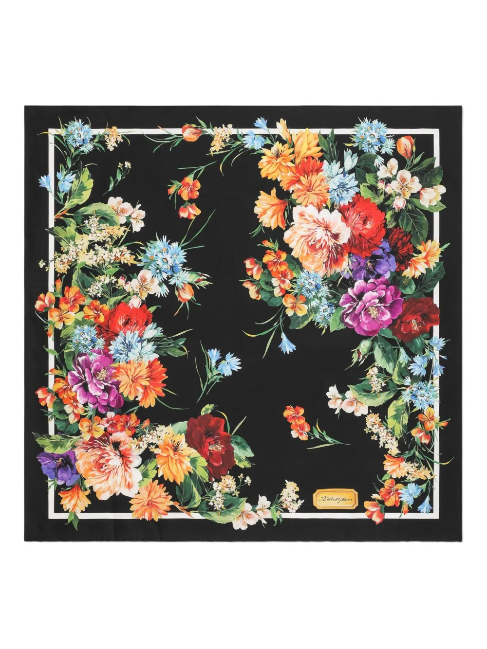 Dolce & Gabbana シルクスカーフ - ブラック Dolce & Gabbana シルクスカーフ - ブラック