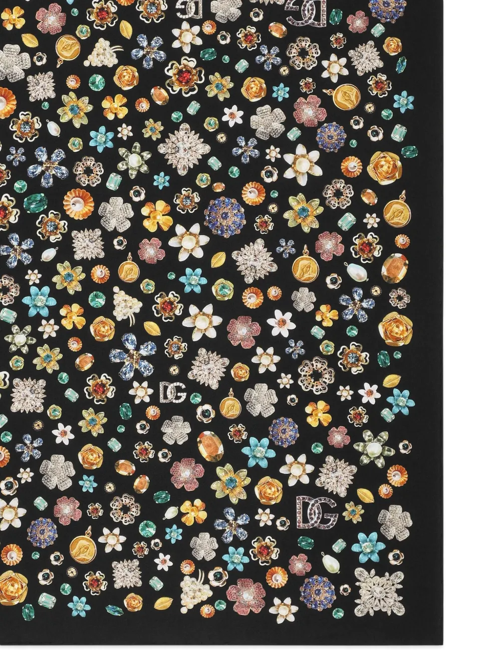 Dolce & Gabbana Zijden twill sjaal Zwart
