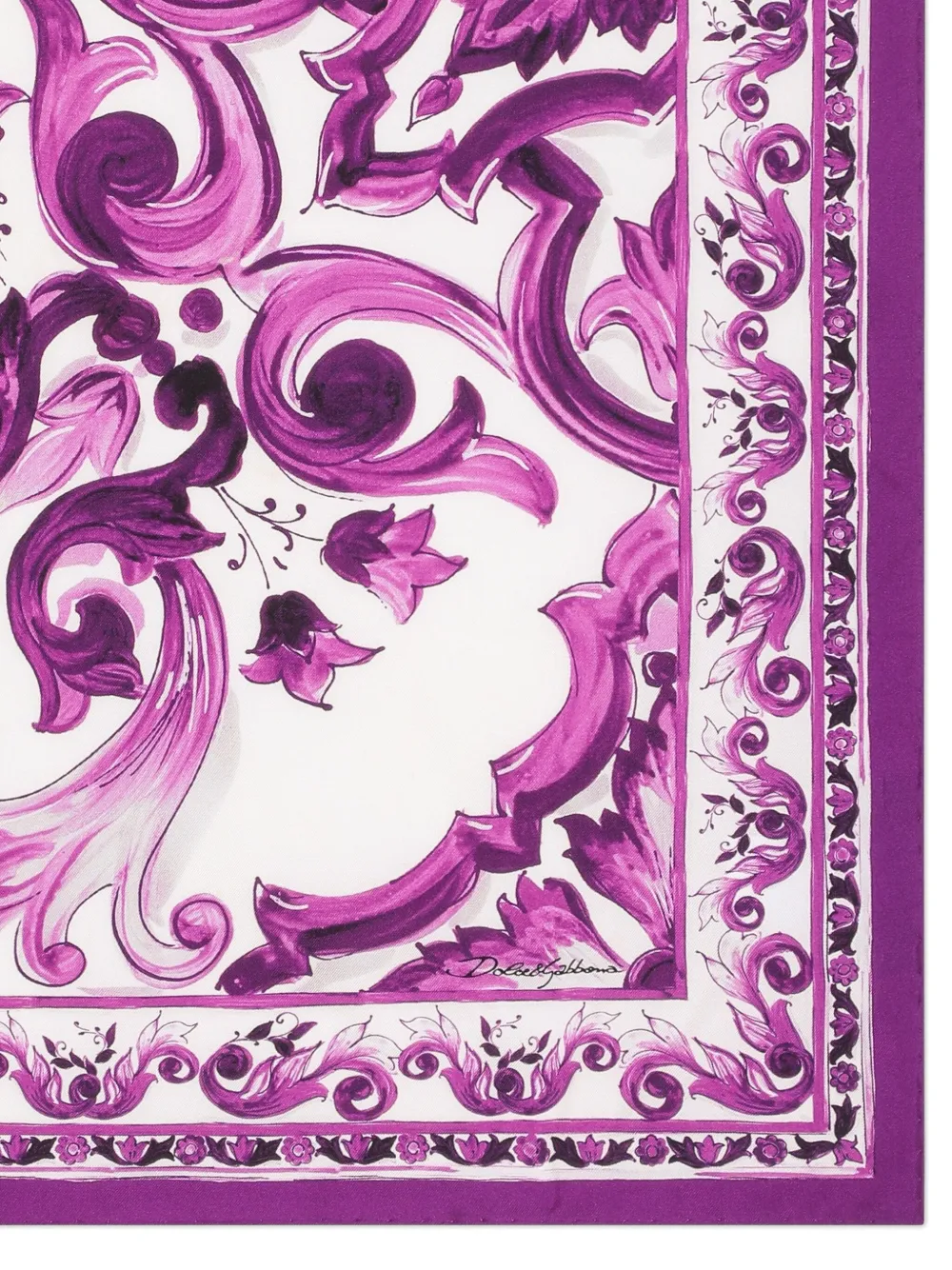 Dolce & Gabbana Sjaal met Maiolica-print - Wit