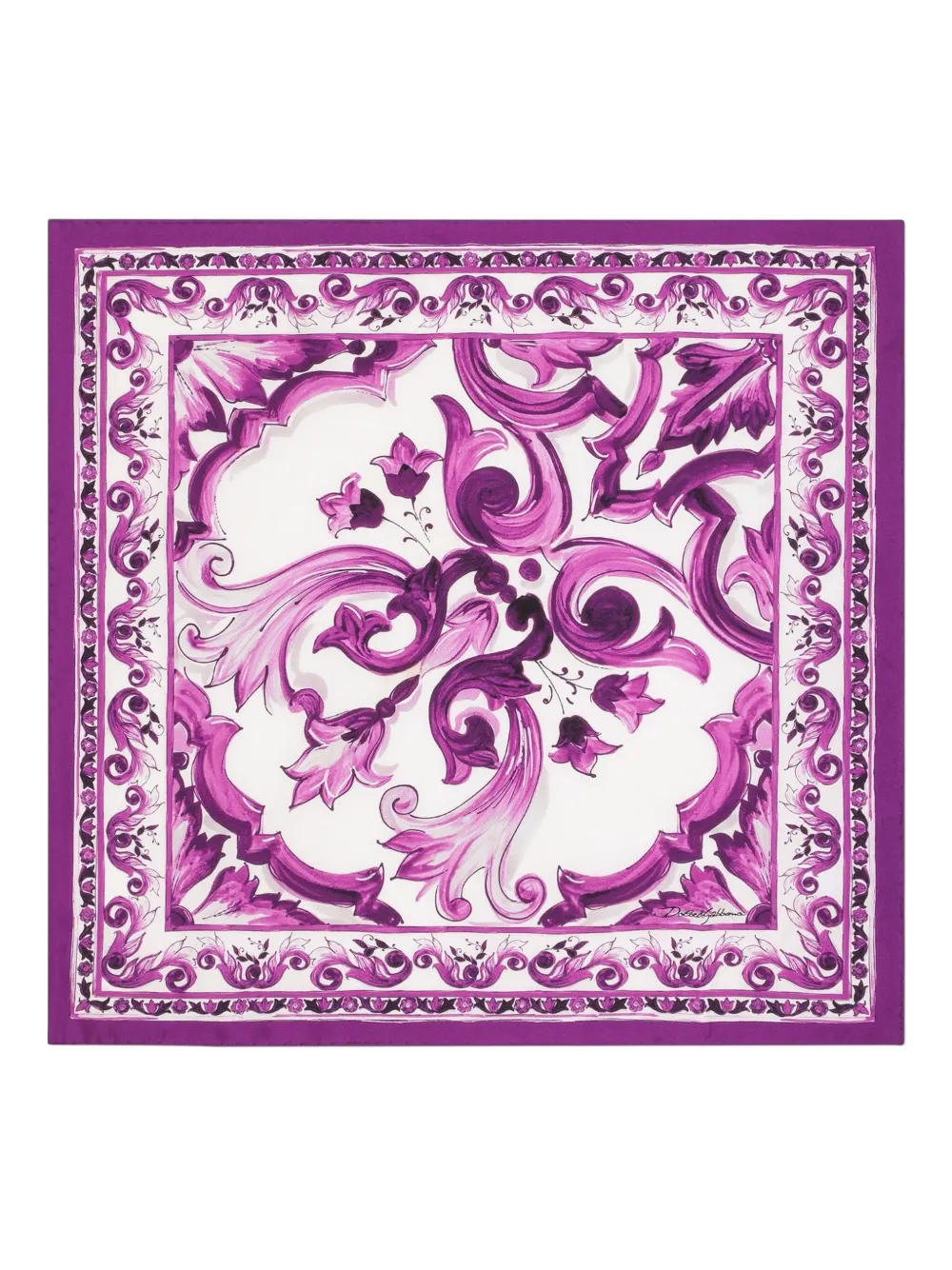 Dolce & Gabbana mascada con estampado Mayólica | blanco | Image 1