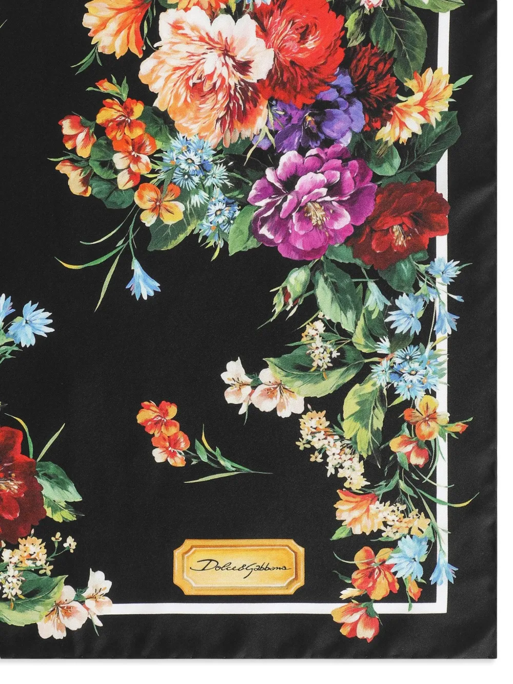 Dolce & Gabbana Zijden sjaal - Zwart