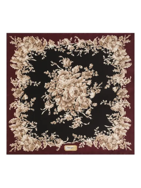 Dolce & Gabbana foulard en soie à fleurs