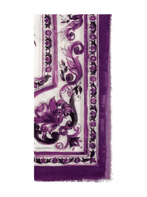 Dolce & Gabbana short en soie à imprimé Majolica