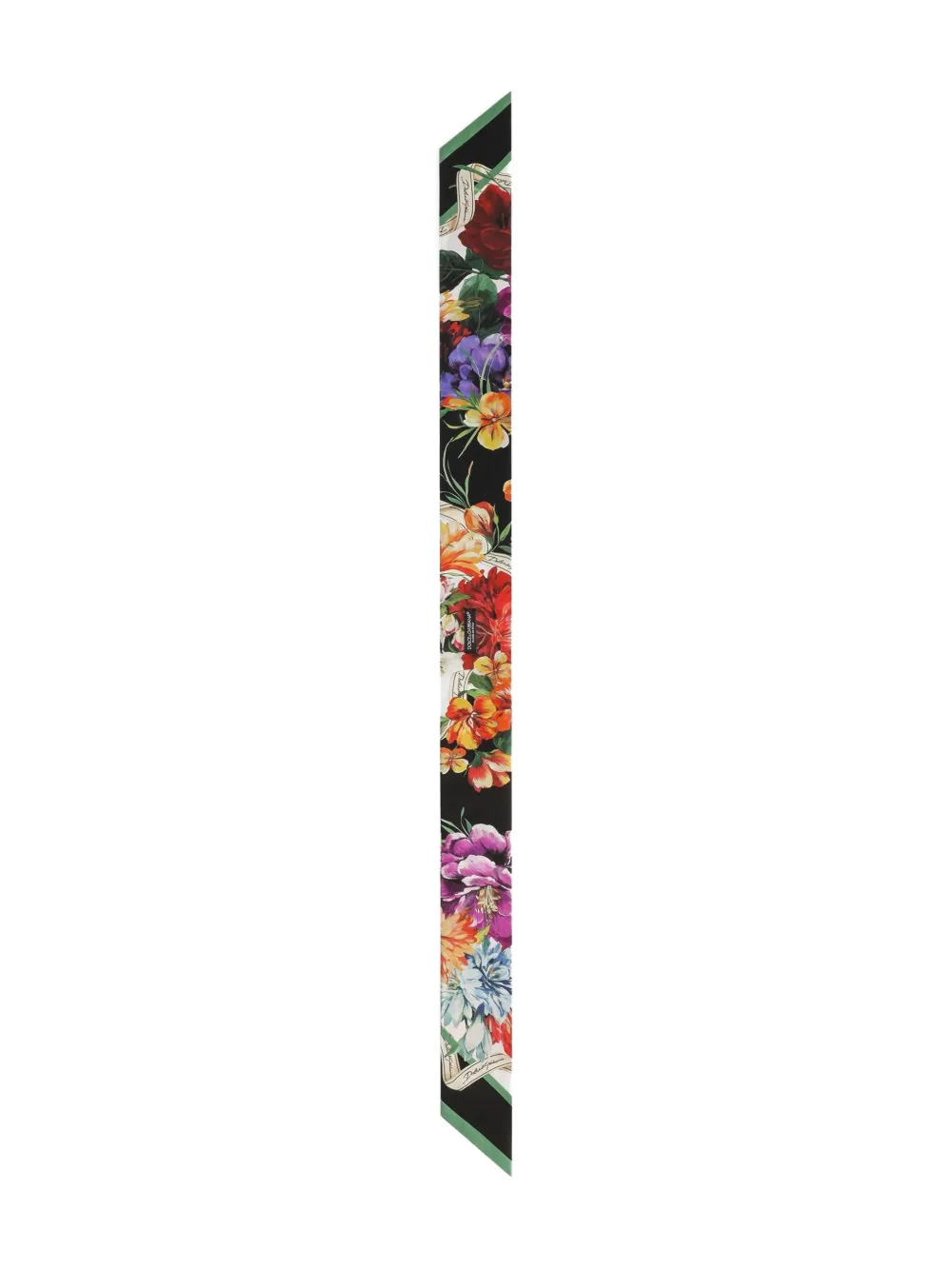 Dolce & Gabbana Hoofdsjaal met bloemenprint - Zwart