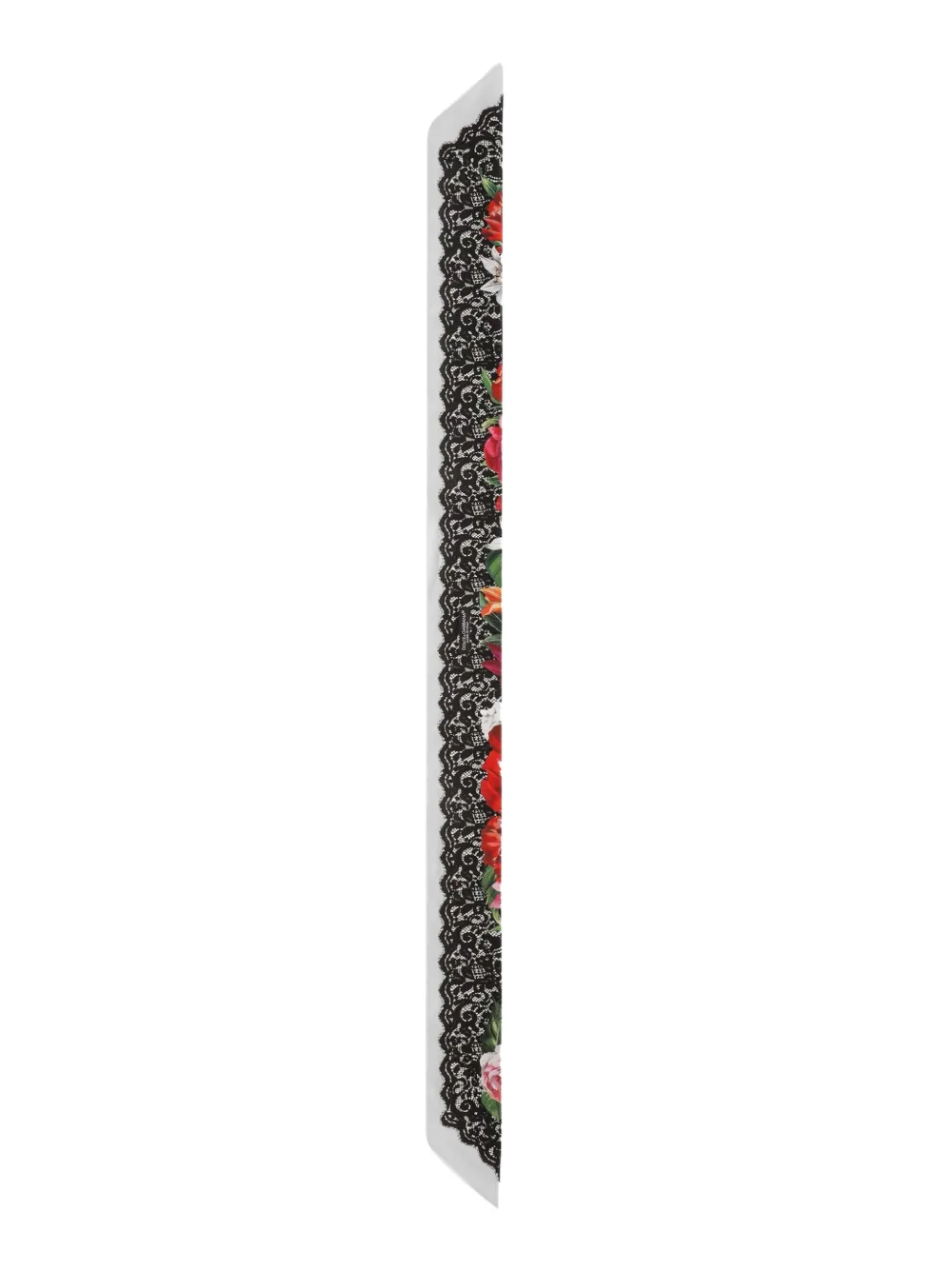 Dolce & Gabbana Hoofdsjaal met bloemenprint - Zwart