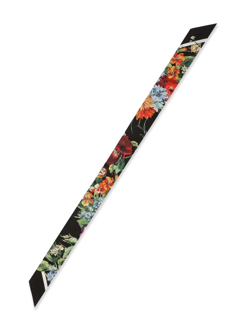 Dolce & Gabbana Sjaal met bloemenprint - Zwart