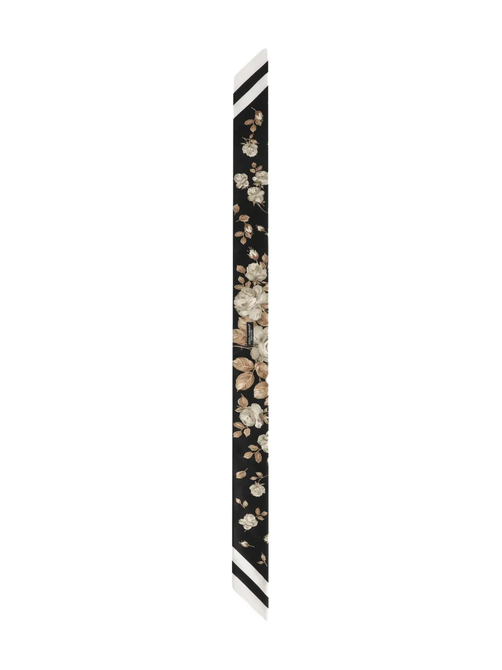 Dolce & Gabbana Zijden bandeau met roosprint Zwart