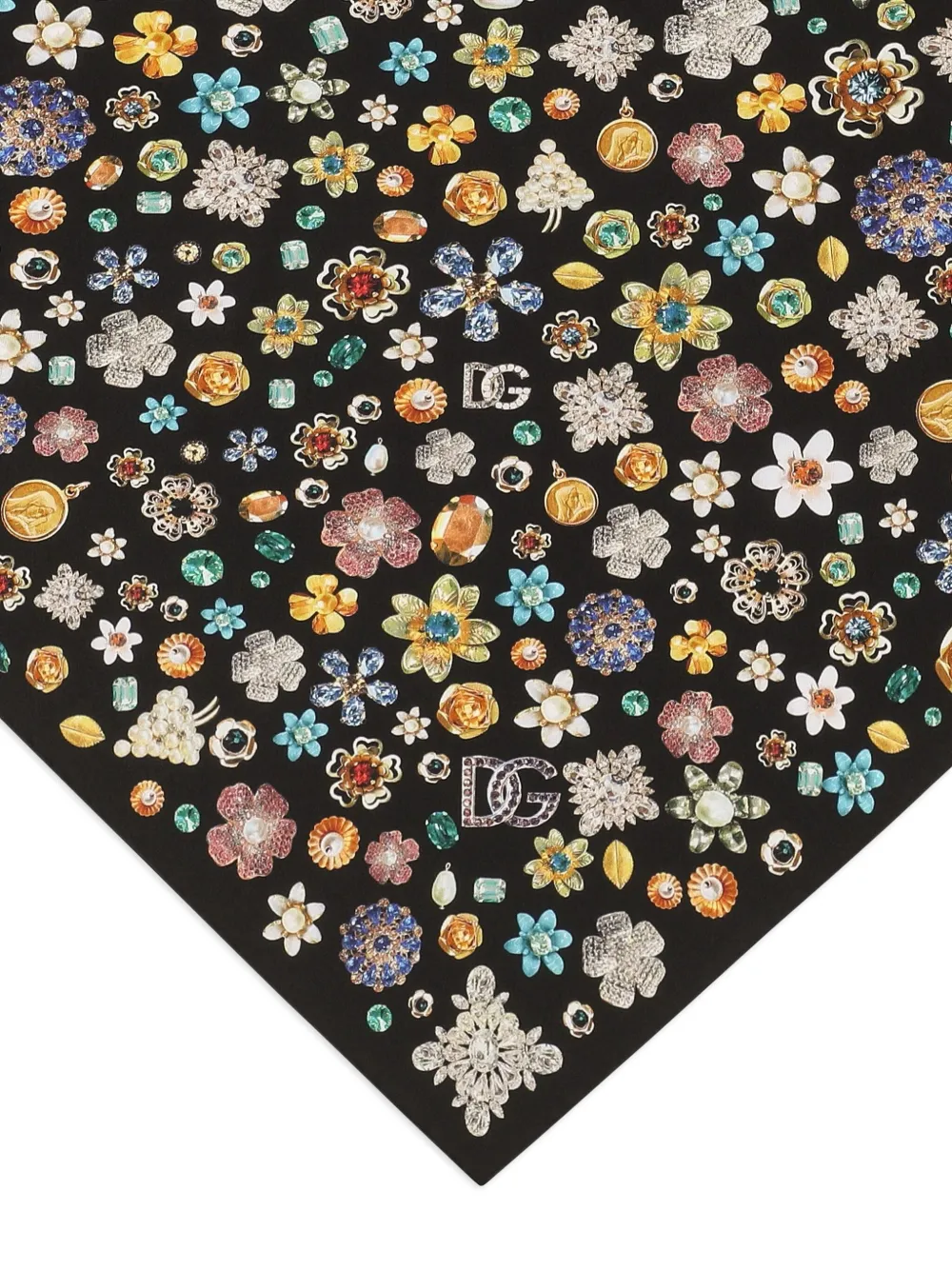Dolce & Gabbana Zijden twill sjaal Zwart