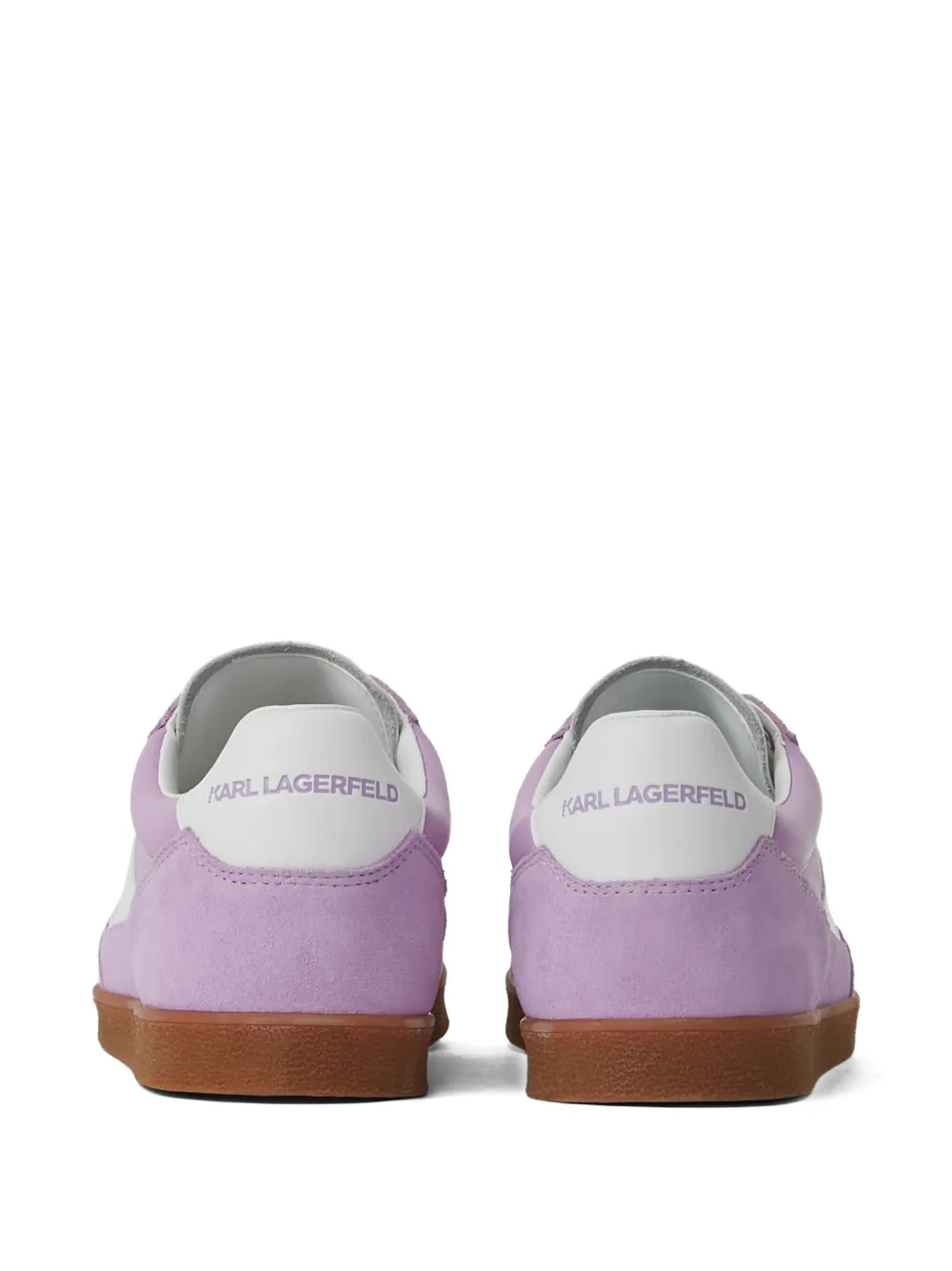 Karl Lagerfeld Jeans Sneakers met suède vlak Paars