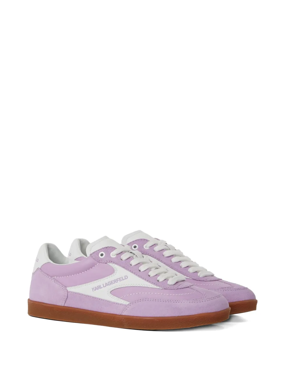 Karl Lagerfeld Jeans Sneakers met suède vlak - Paars