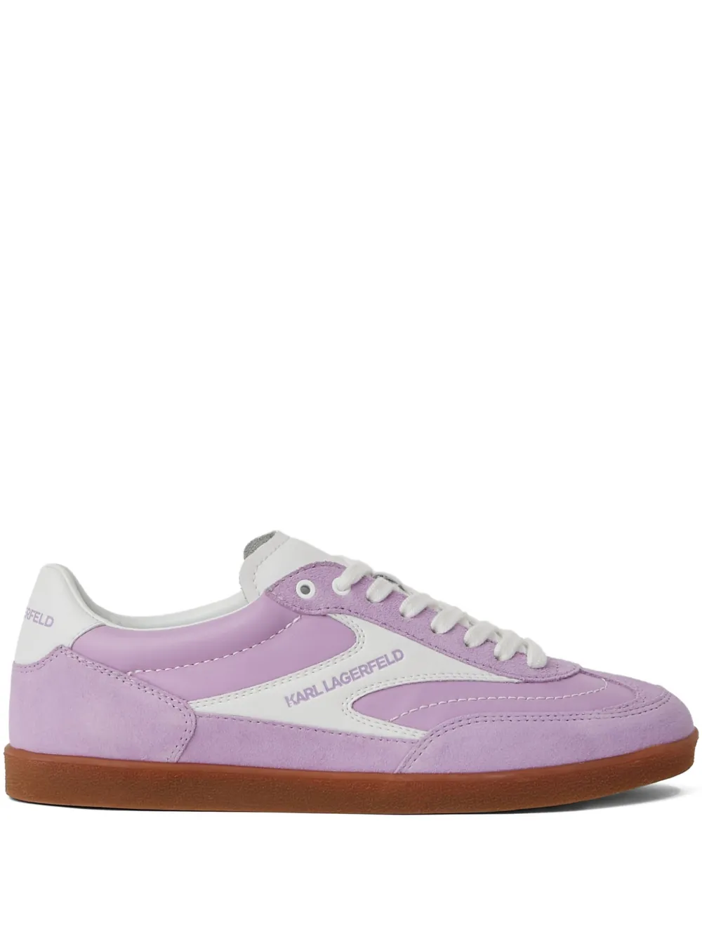 Karl Lagerfeld Jeans Sneakers met suède vlak Paars