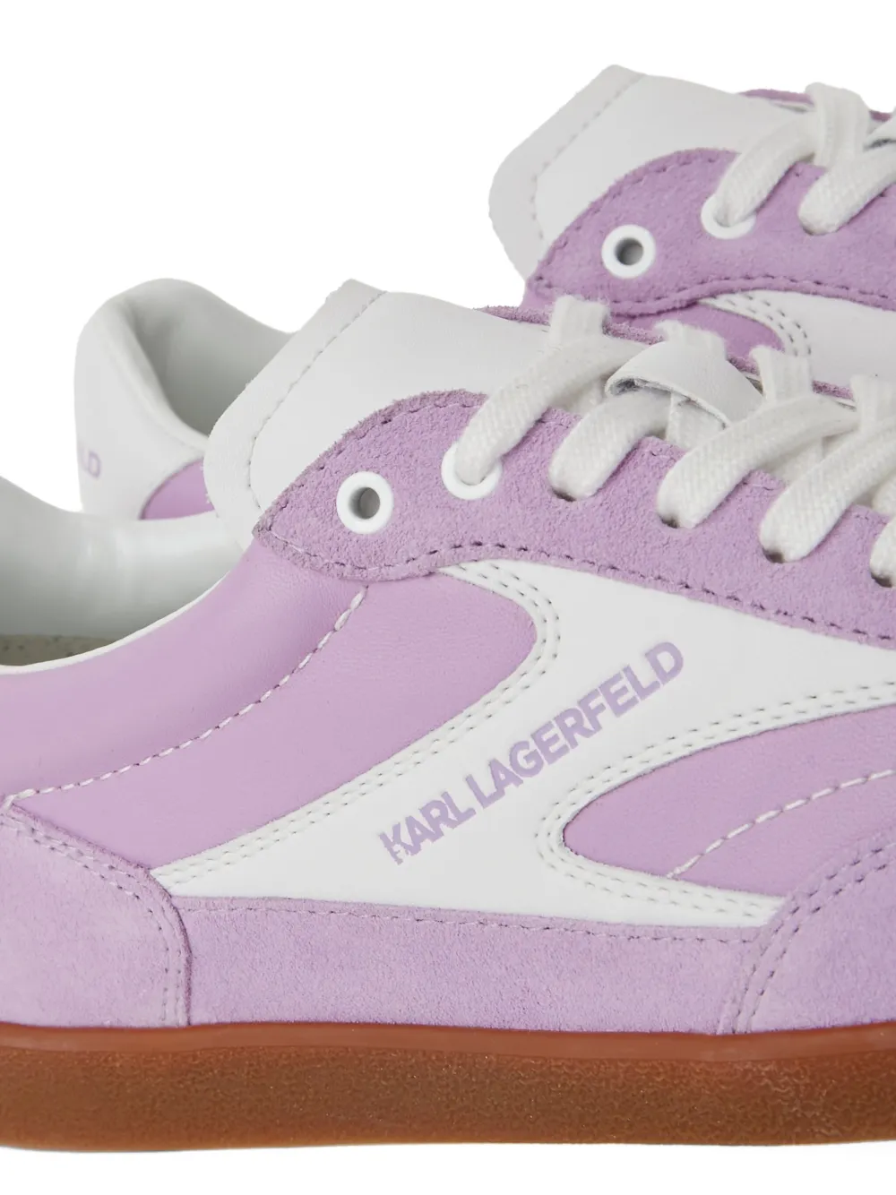 Karl Lagerfeld Jeans Sneakers met suède vlak Paars