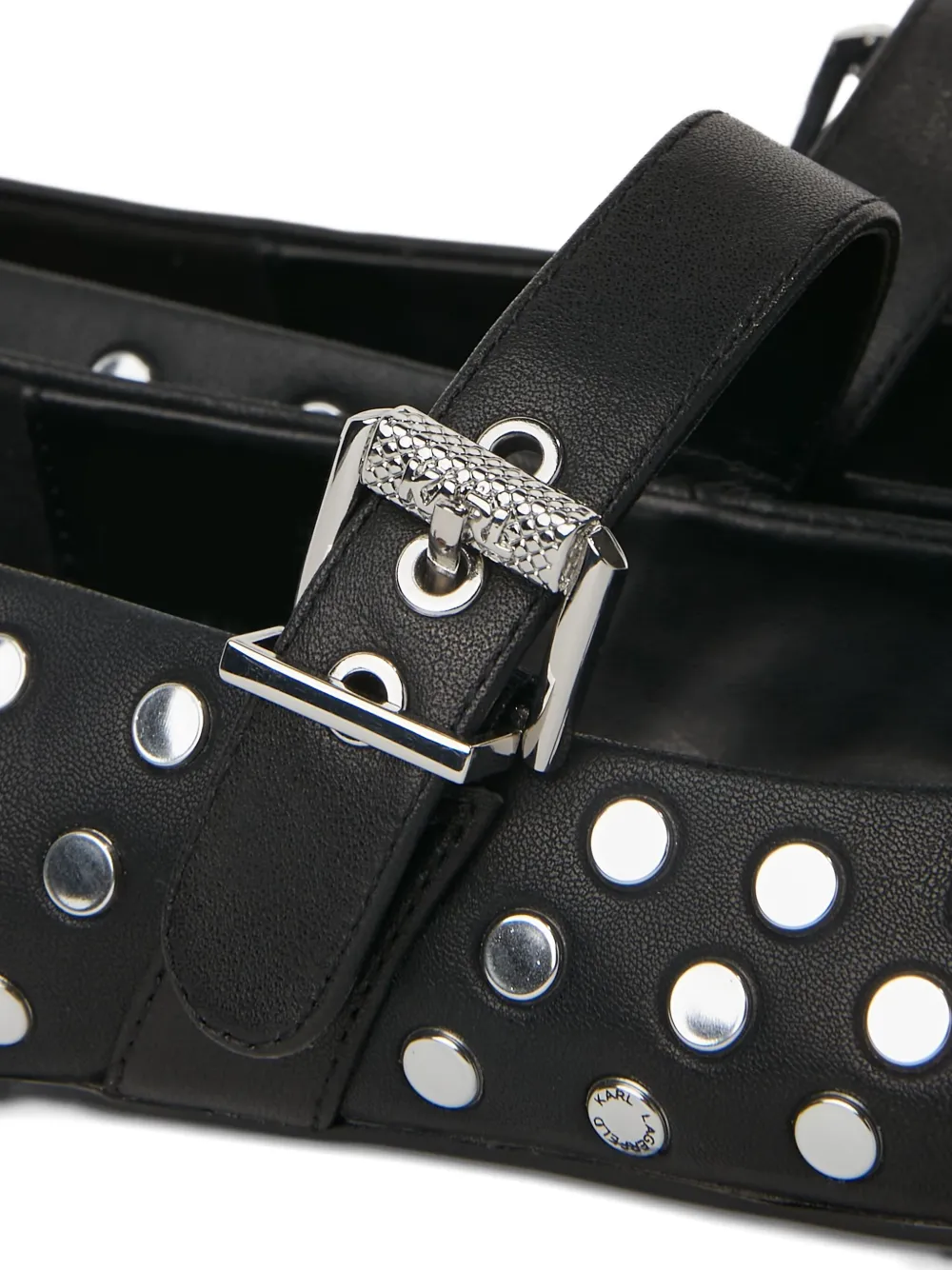 Karl Lagerfeld Ballerina's met studs Zwart