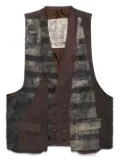 Ziggy Chen panelled waistcoat - Purple