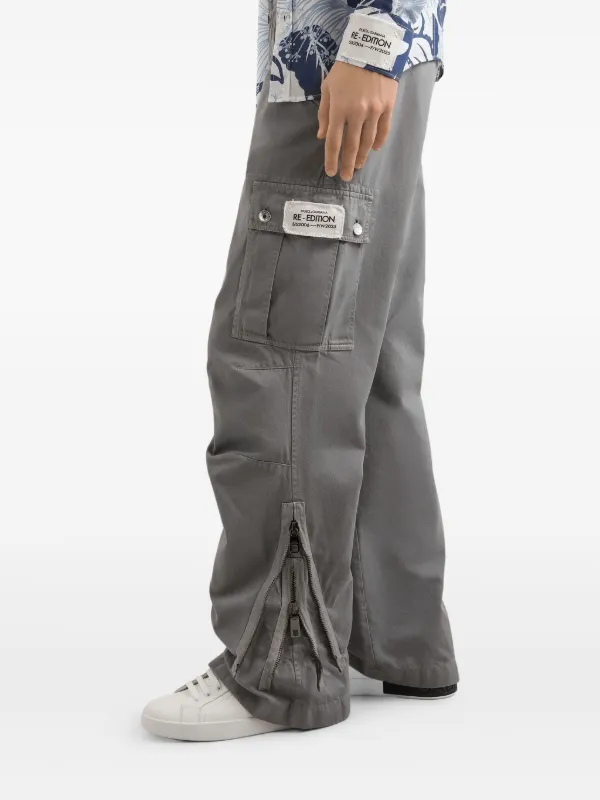 Dolce Gabbana Pantalon En Coton à Poches Cargo Gris FARFETCH TN