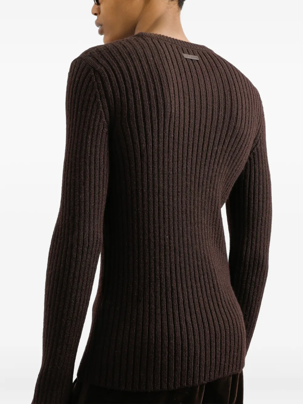 Dolce & Gabbana Ribgebreide trui Bruin