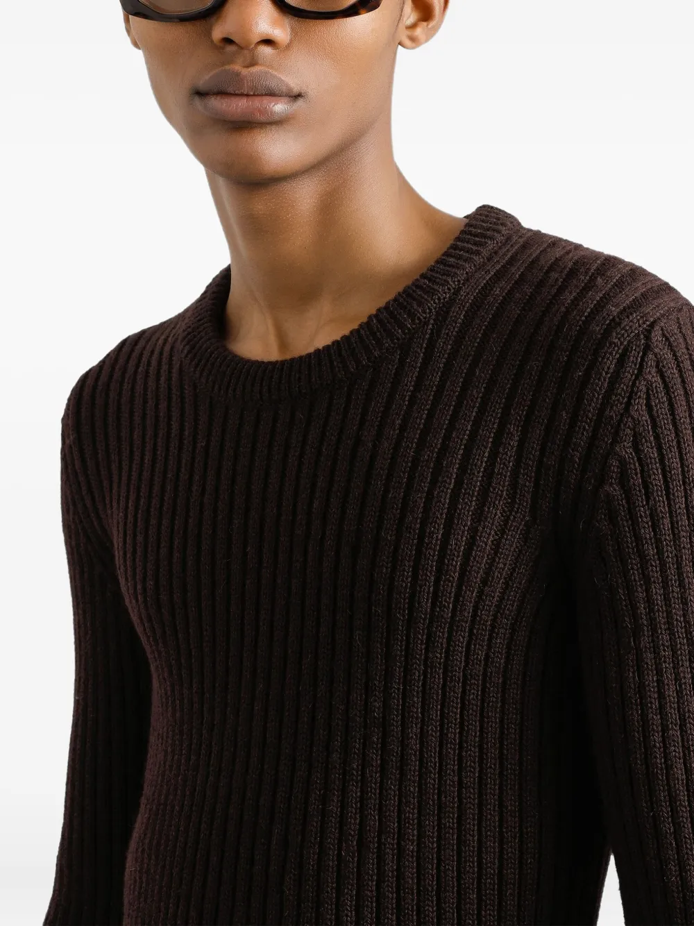 Dolce & Gabbana Ribbed Knit Jumper | Brown | FARFETCH ZA