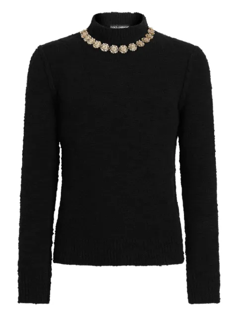 Dolce & Gabbana embellished-neck sweater