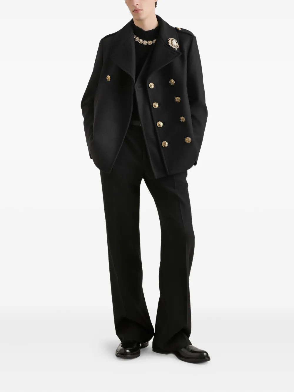 Dolce & Gabbana Trui met verfraaide hals - Zwart