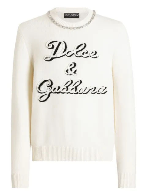 Dolce & Gabbana embellished logo sweater