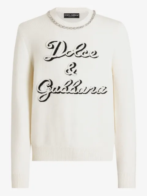 Dolce & Gabbana embellished logo sweater