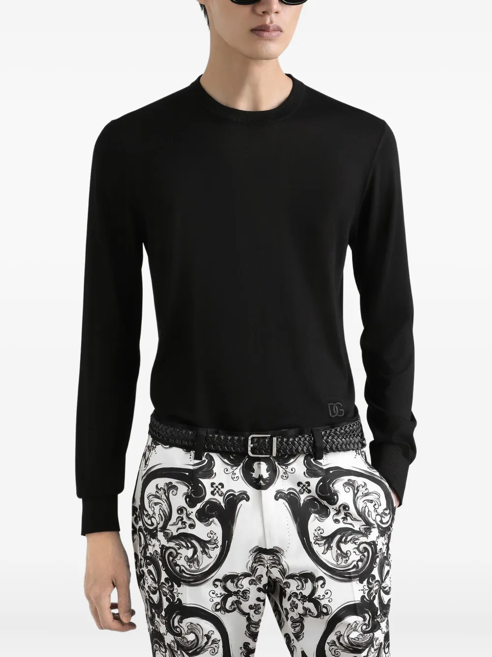 Dolce & Gabbana Zijden trui Zwart