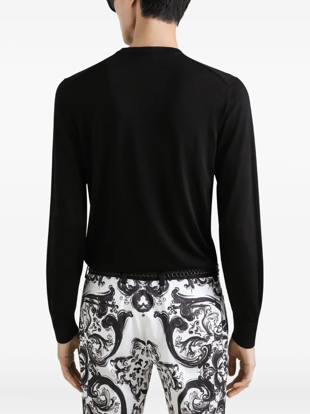 Dolce & Gabbana Zijden trui Zwart