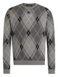 Dolce & Gabbana argyle-pattern logo-detail sweater - Grey