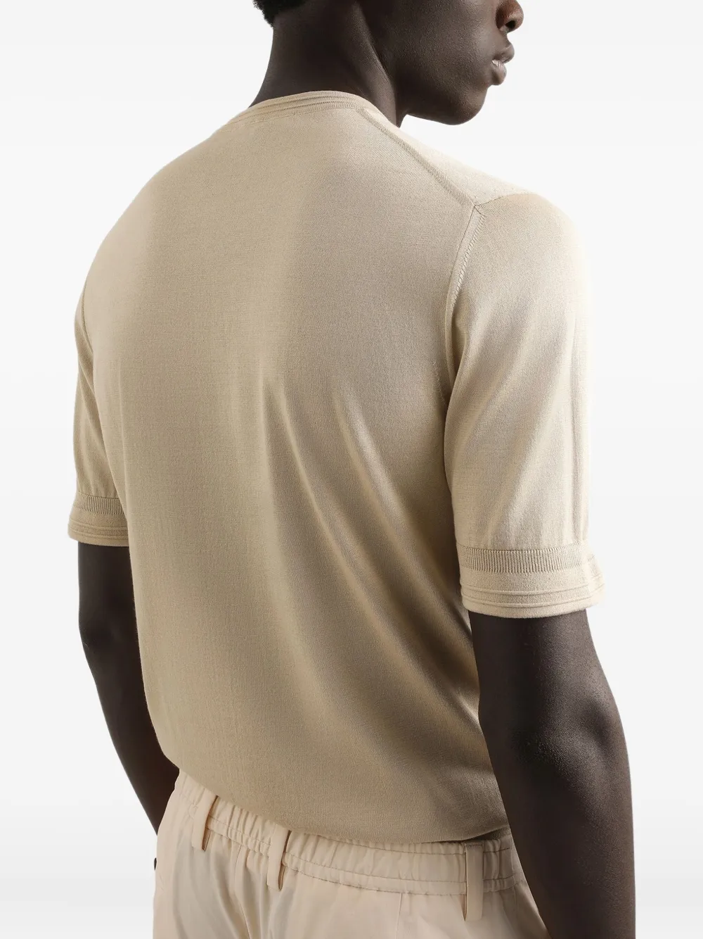 Dolce & Gabbana Zijden T-shirt Beige