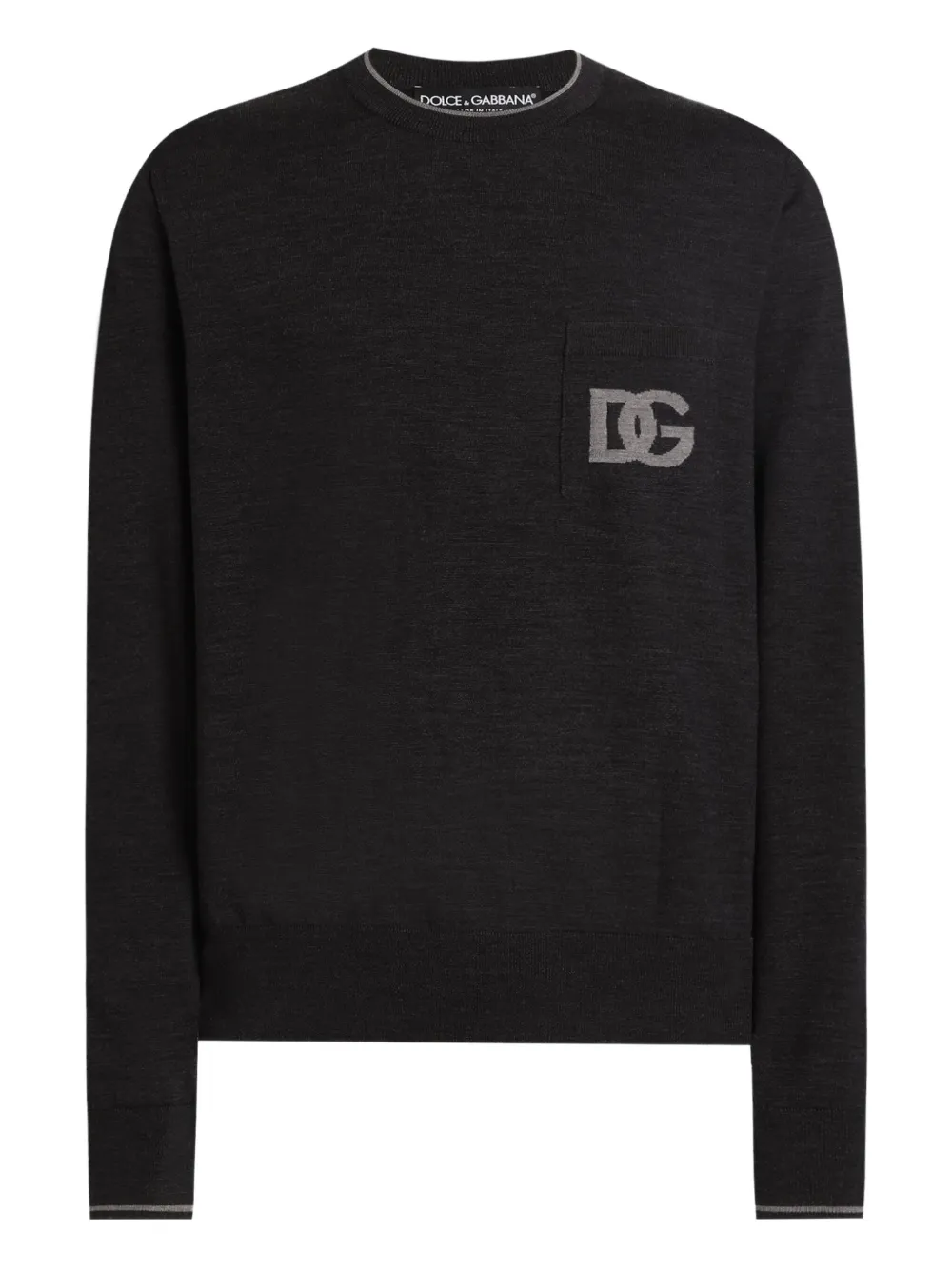 Dolce & Gabbana jersey con bolsillo del logo | gris | Image 1