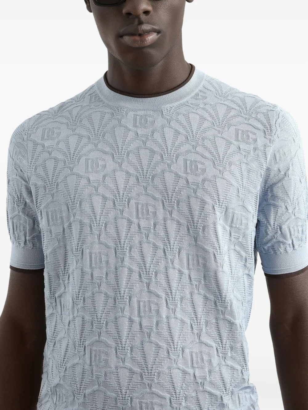 Dolce & Gabbana Zijden T-shirt Blauw