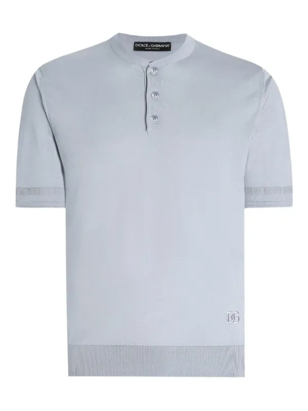Dolce Gabbana T-shirt In Seta Blu FARFETCH IT