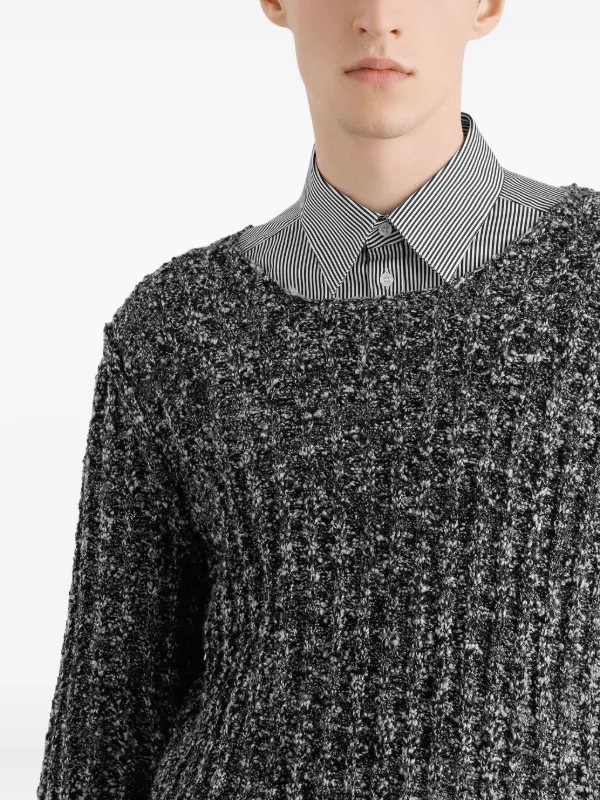 DOLCE&GABBANA メンズリブニット Dolce & Gabbana リブニット セーター | ホワイト | FARFETCH JP