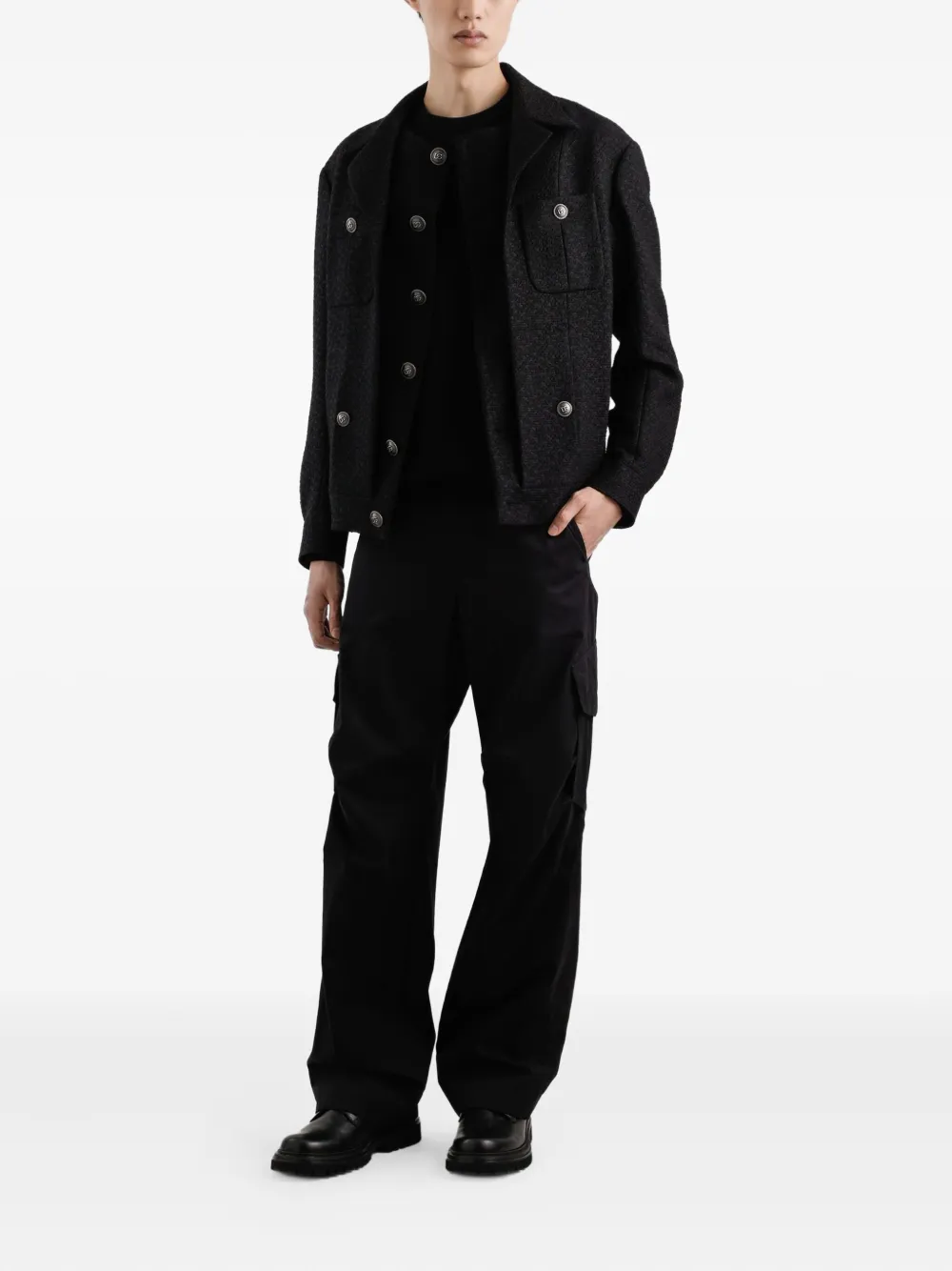 Dolce & Gabbana Wollen trui met logodetail - Zwart