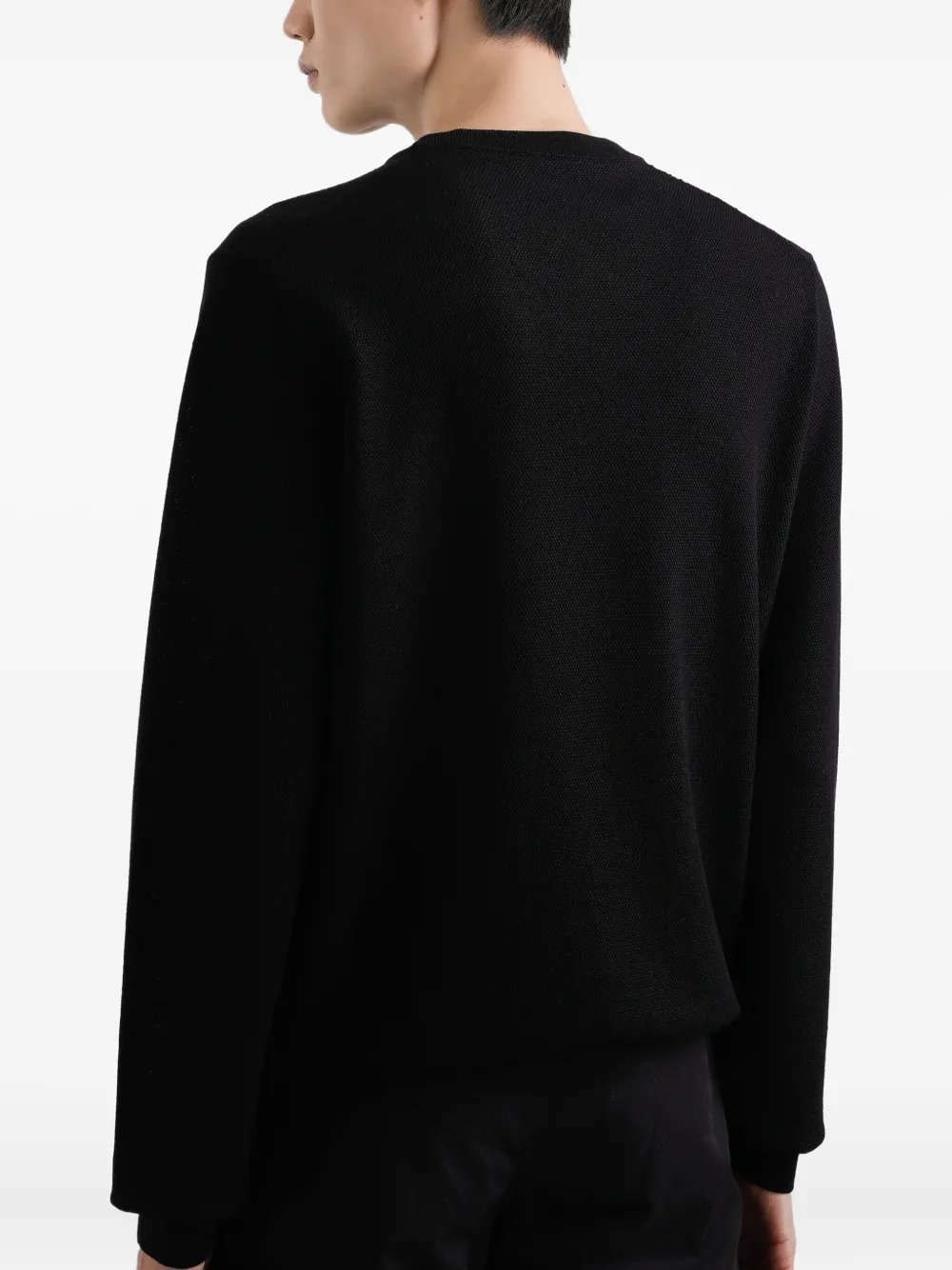 Dolce & Gabbana Wollen trui met logodetail Zwart