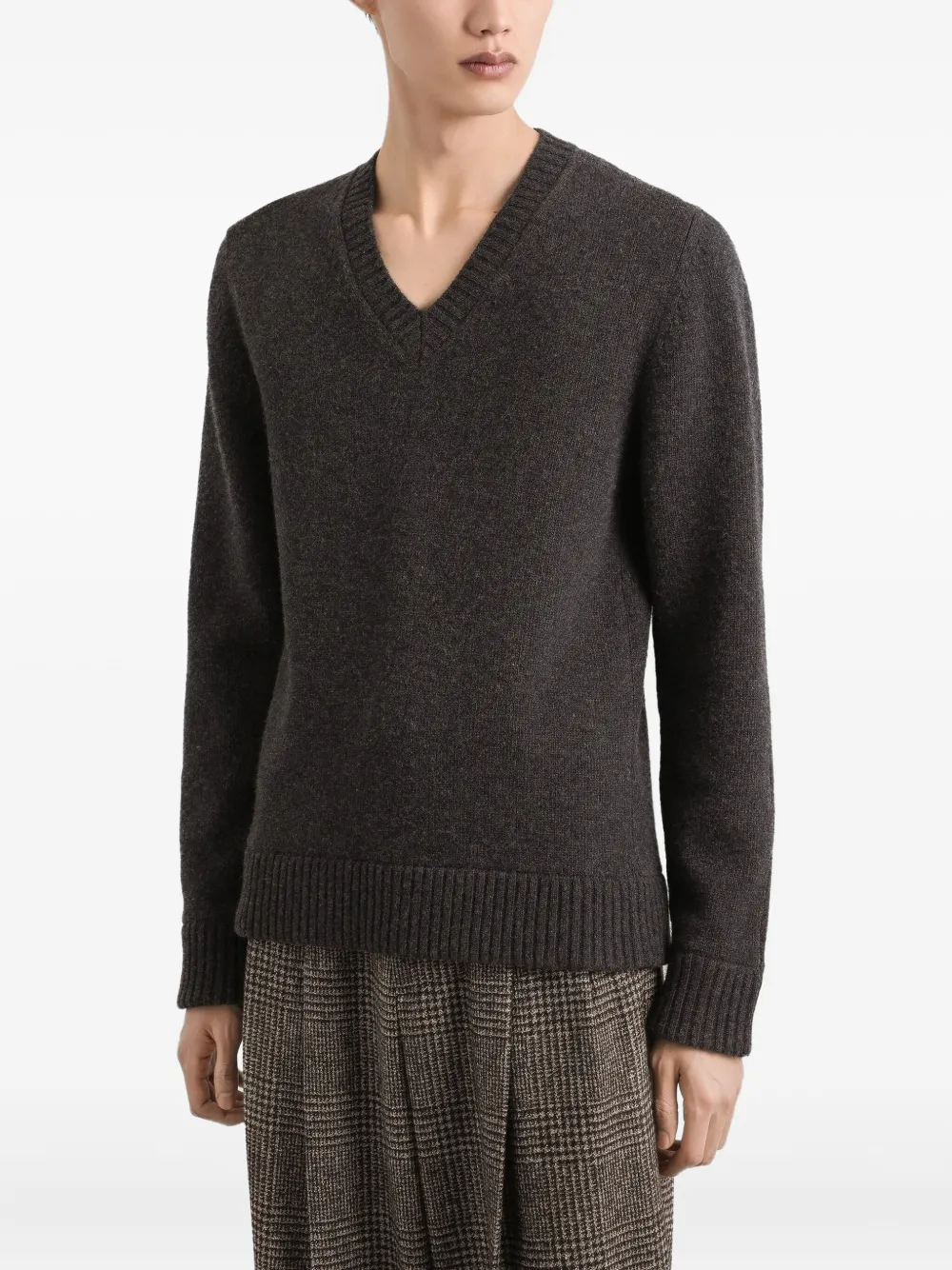 Dolce & Gabbana Sweater met V-hals Bruin