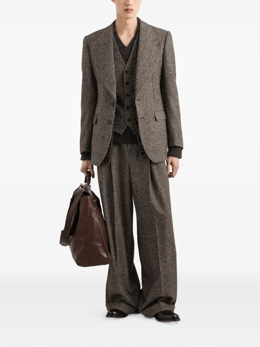Dolce & Gabbana Sweater met V-hals - Bruin