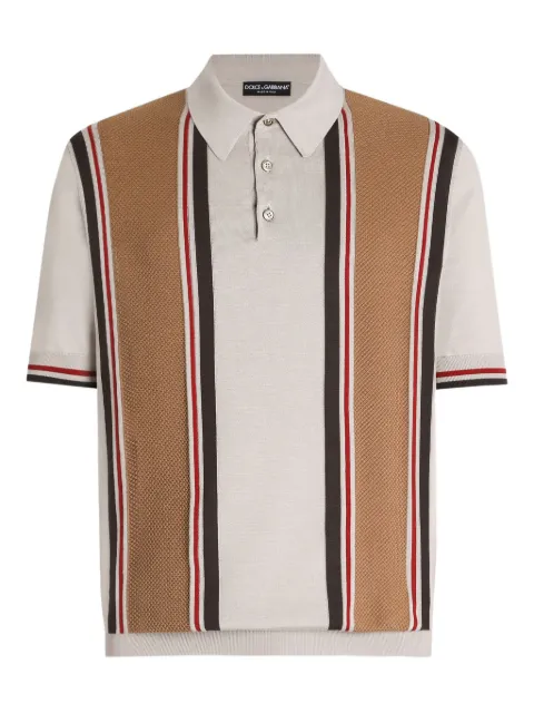 Dolce & Gabbana stretch-silk polo shirt