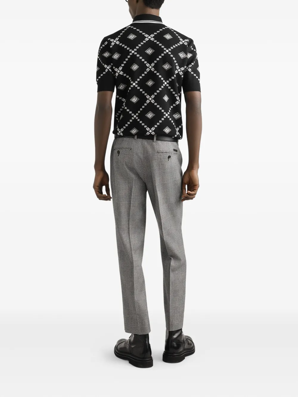 Dolce & Gabbana Poloshirt met logopatroon Zwart